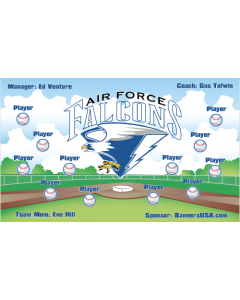 Air Force Falcons College Vinyl Team Banner Live Designer
