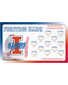 Illinois Fighting Illini College Vinyl Team Banner Live Designer