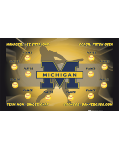 Michigan Wolverines College Vinyl Team Banner Live Designer