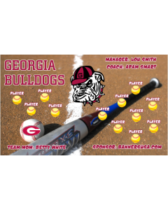 Georgia Bulldogs College Vinyl Team Banner Live Designer