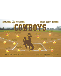 Wyoming Cowboys College 13oz Vinyl Team Banner DIY Live Designer