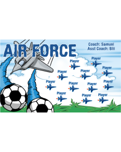 Air Force Soccer 13oz Vinyl Team Banner DIY Live Designer