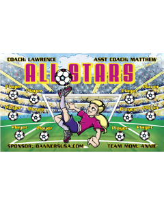 All Stars Soccer 13oz Vinyl Team Banner DIY Live Designer