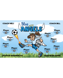 Blue Angels Soccer 13oz Vinyl Team Banner DIY Live Designer