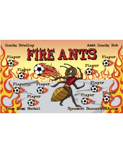 Fire Ants Soccer 13oz Vinyl Team Banner DIY Live Designer