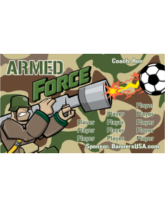 Armed Force Soccer 13oz Vinyl Team Banner DIY Live Designer