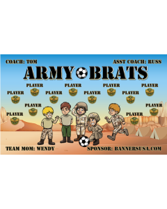Army Brats Soccer 13oz Vinyl Team Banner DIY Live Designer