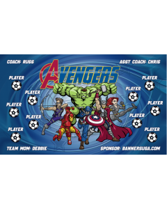 Avengers Soccer 13oz Vinyl Team Banner DIY Live Designer