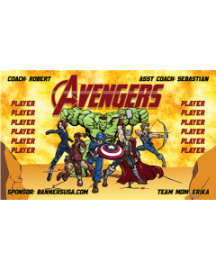 Avengers Soccer 13oz Vinyl Team Banner DIY Live Designer