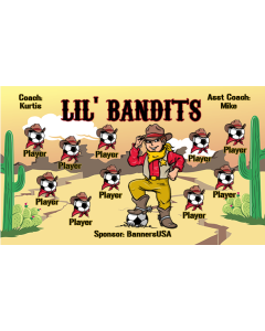 Lil' Bandits Soccer 13oz Vinyl Team Banner DIY Live Designer