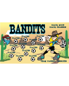 Bandits Soccer 13oz Vinyl Team Banner DIY Live Designer
