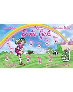 The Barbie Girls Soccer 13oz Vinyl Team Banner DIY Live Designer