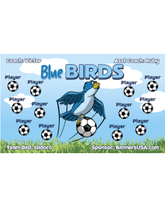 Blue Birds Soccer 13oz Vinyl Team Banner DIY Live Designer