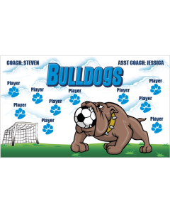 Bulldogs Soccer 13oz Vinyl Team Banner DIY Live Designer