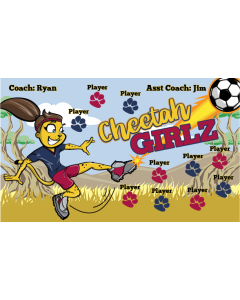 Cheetah Girlz Soccer 13oz Vinyl Team Banner DIY Live Designer