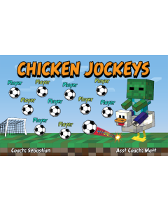 Chicken Jockeys Soccer 13oz Vinyl Team Banner DIY Live Designer