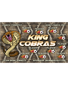 King Cobras Soccer 13oz Vinyl Team Banner DIY Live Designer
