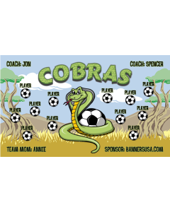 Cobras Soccer 13oz Vinyl Team Banner DIY Live Designer