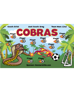 Cobras Soccer 13oz Vinyl Team Banner DIY Live Designer