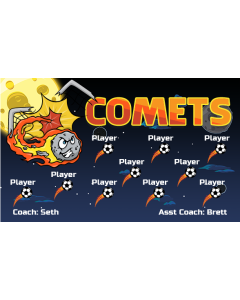 Comets Soccer 13oz Vinyl Team Banner DIY Live Designer