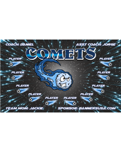 Comets Soccer 13oz Vinyl Team Banner DIY Live Designer