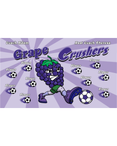 Grape Crushers Soccer 13oz Vinyl Team Banner DIY Live Designer