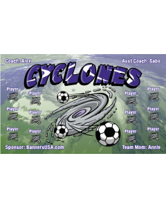Cyclones Soccer 13oz Vinyl Team Banner DIY Live Designer