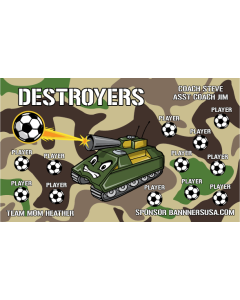 Destroyers Soccer 13oz Vinyl Team Banner DIY Live Designer