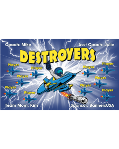 Destroyers Soccer 13oz Vinyl Team Banner DIY Live Designer