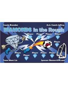 Diamonds In the Rough Soccer 13oz Vinyl Team Banner DIY Live Designer