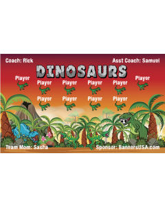 Dinosaurs Soccer 13oz Vinyl Team Banner DIY Live Designer