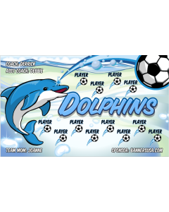 Dolphins Soccer 13oz Vinyl Team Banner DIY Live Designer
