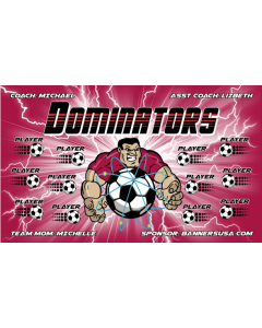 Dominators Soccer 13oz Vinyl Team Banner DIY Live Designer