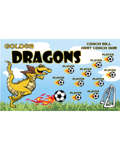 Golden Dragons Soccer 13oz Vinyl Team Banner DIY Live Designer