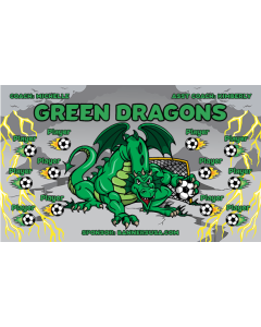 Green Dragons Soccer 13oz Vinyl Team Banner DIY Live Designer