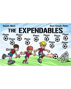 Expendables Soccer 13oz Vinyl Team Banner DIY Live Designer
