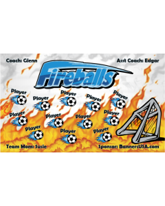 Fireballs Soccer 13oz Vinyl Team Banner DIY Live Designer