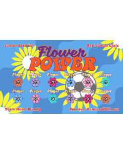 Flower Power Soccer 13oz Vinyl Team Banner DIY Live Designer