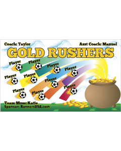 Gold Rushers Soccer 13oz Vinyl Team Banner DIY Live Designer