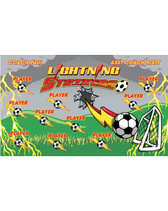 Lightning Strikers Soccer 13oz Vinyl Team Banner DIY Live Designer