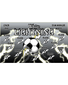 White Lightning Soccer 13oz Vinyl Team Banner DIY Live Designer