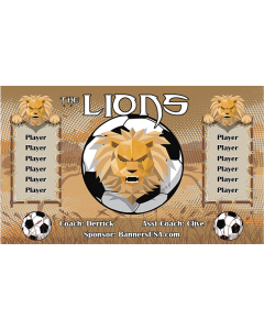 Lions Soccer 13oz Vinyl Team Banner DIY Live Designer