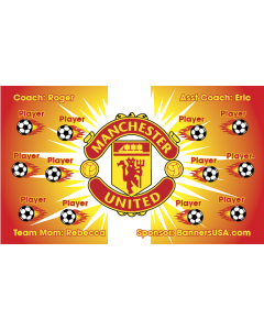 Manchester United Soccer 13oz Vinyl Team Banner DIY Live Designer