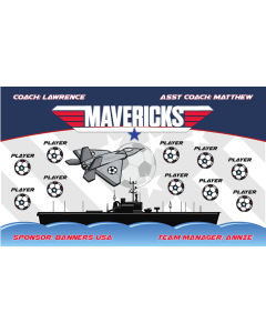 Mavericks Soccer 13oz Vinyl Team Banner DIY Live Designer