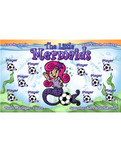 Little Mermaids Soccer 13oz Vinyl Team Banner DIY Live Designer