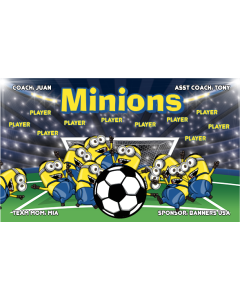 Minions Soccer 13oz Vinyl Team Banner DIY Live Designer