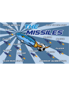 Missiles Soccer 13oz Vinyl Team Banner DIY Live Designer