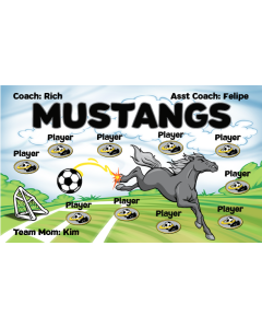 Mustangs Soccer 13oz Vinyl Team Banner DIY Live Designer