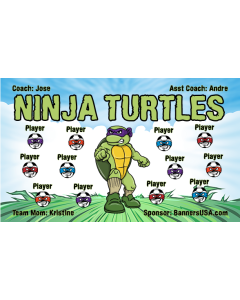 Ninja Turtles Soccer 13oz Vinyl Team Banner DIY Live Designer