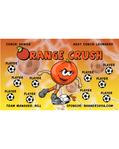 Orange Crush Soccer 13oz Vinyl Team Banner DIY Live Designer